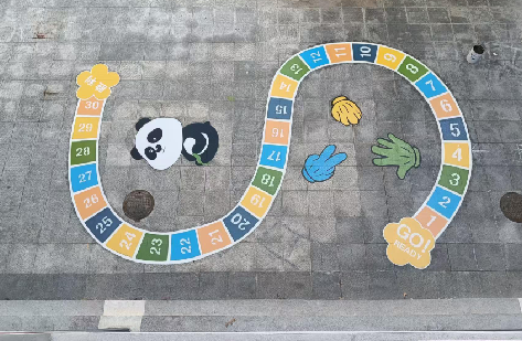 广汉地面游戏彩绘