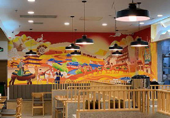 广汉商业空间彩绘介绍。