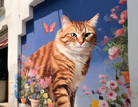 广汉自己绘制有个性的手绘墙