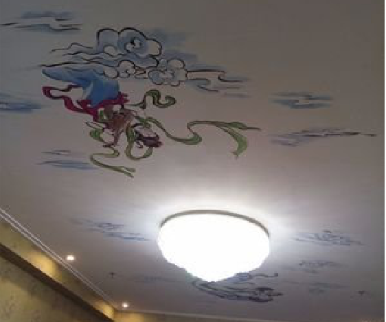 广汉如何快速绘制天花板上的手绘墙？