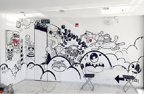 广汉手绘墙并非传统涂鸦。